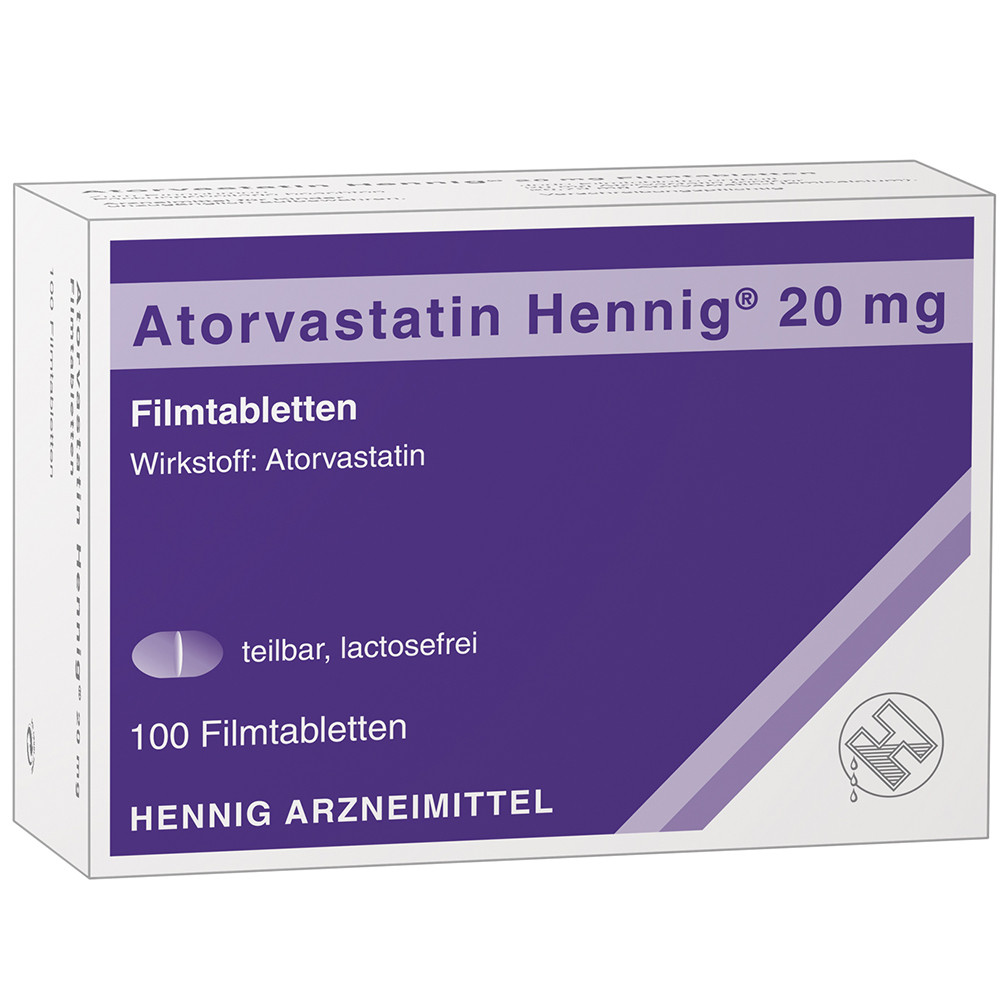 Atorvastatin Hennig 20mg 100 St Filmtabletten