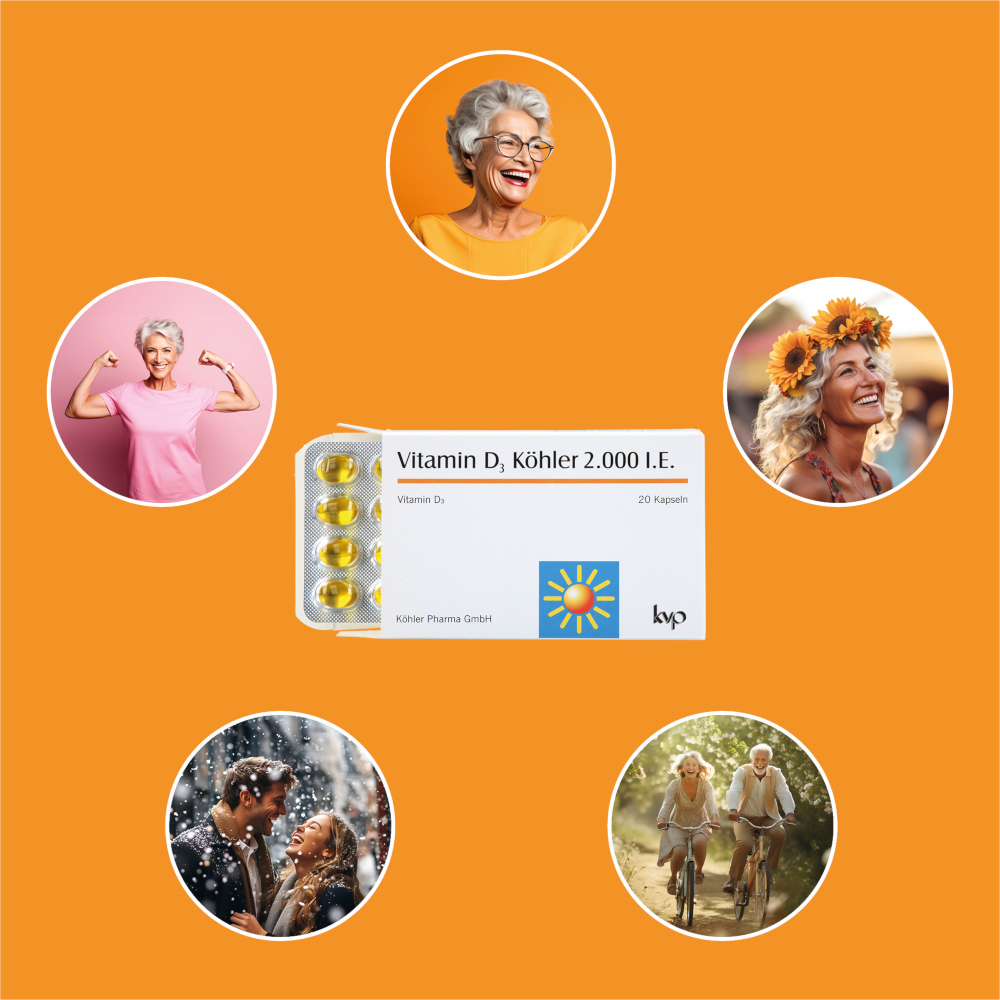 Vitamin D3 Köhler 2000 IE 20 St Kapseln