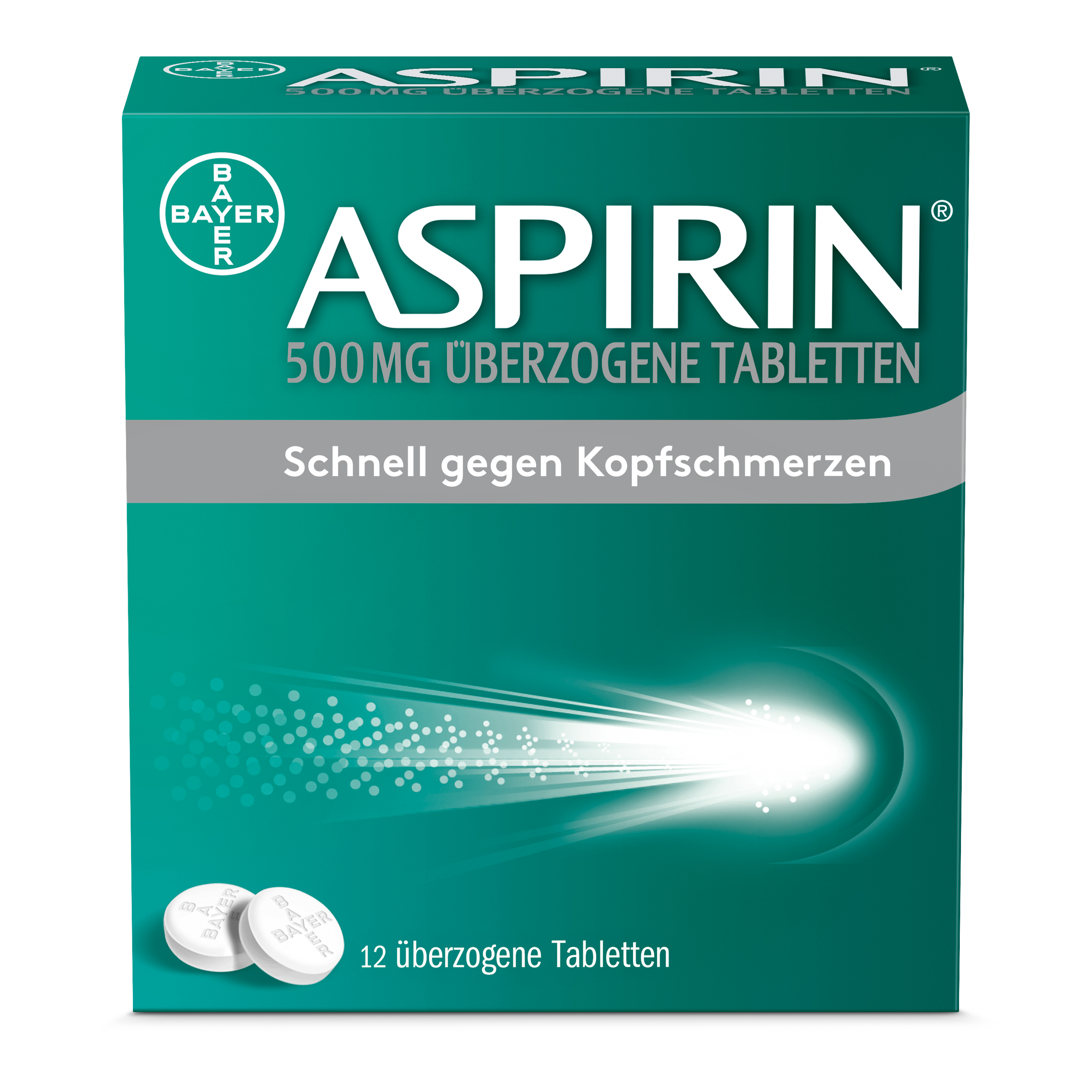 ASPIRIN 500MG ÜBERZOGENE TABLETTEN  12 St Überzogene Tabletten
