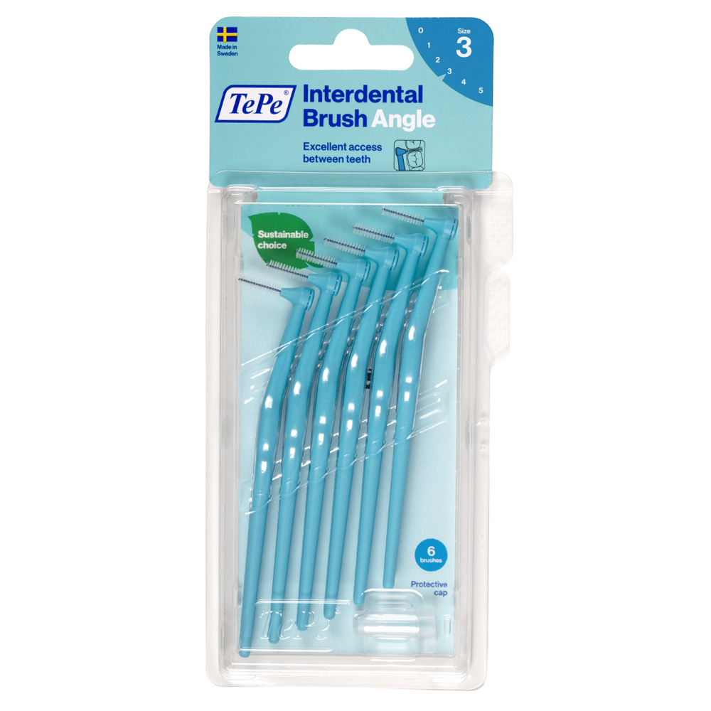 TEPE Angle Interdentalbürste 0,6mm blau 6 St Zahnbürste