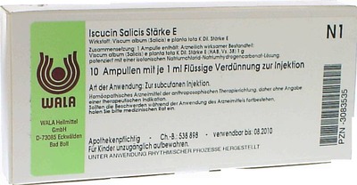 Iscucin Salicis Stärke E Ampullen 10X1 ml Ampullen