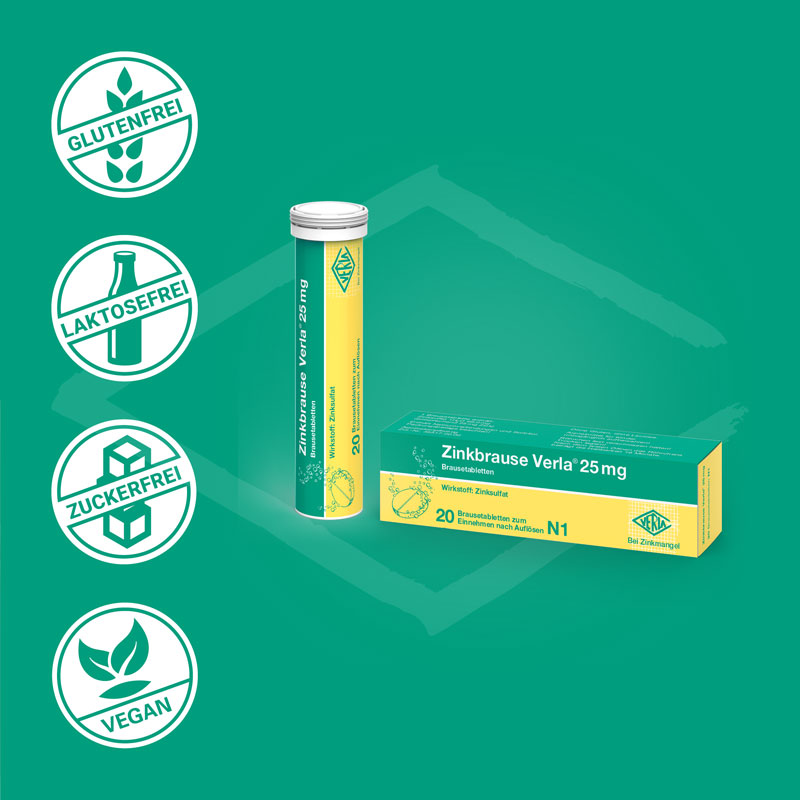 Zinkbrause Verla 25 mg 100 St Brausetabletten