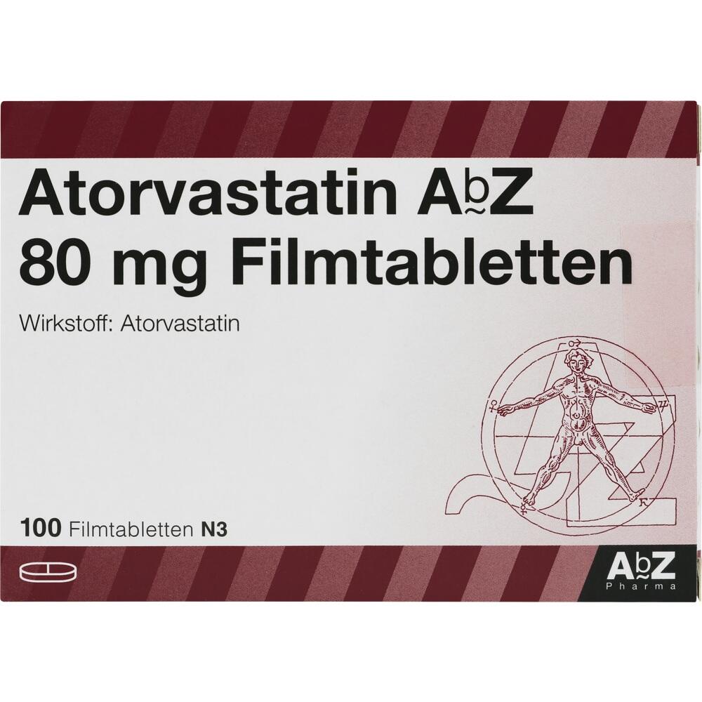 Atorvastatin AbZ 80 mg 100 St Filmtabletten