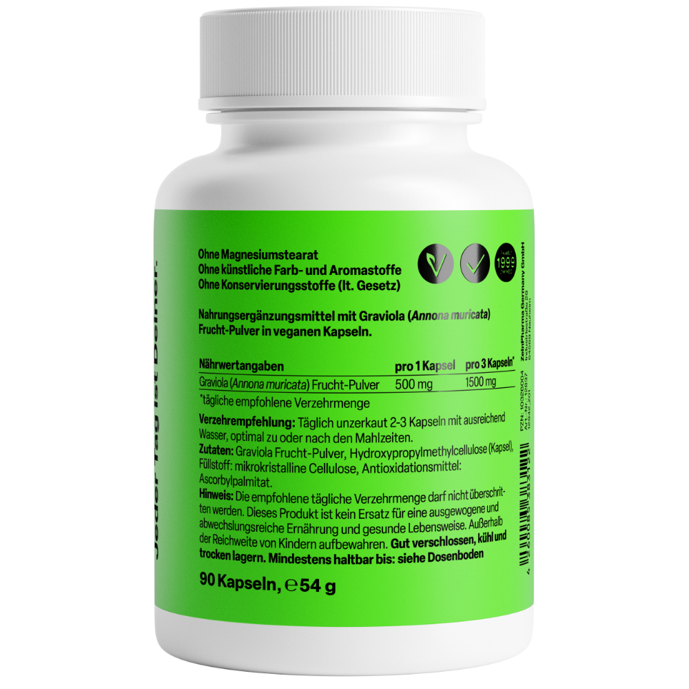 Zein PHARMA Graviola 500mg 90 St Kapseln