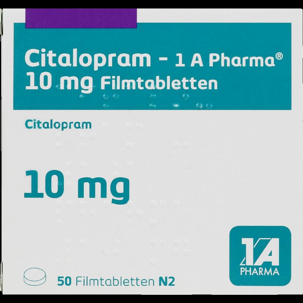 Citalopram-1 A Pharma 10mg 50 St Filmtabletten