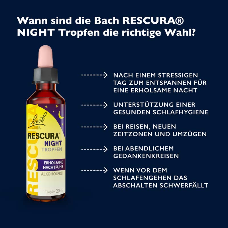 Bach RESCURA NIGHT TROPFEN ALKOHOLFREI  20 ml Tropfen