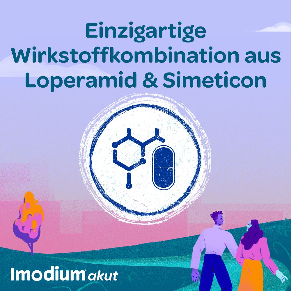 Imodium akut Duo - bei akutem Durchfall mit Blähungen oder Krämpfen