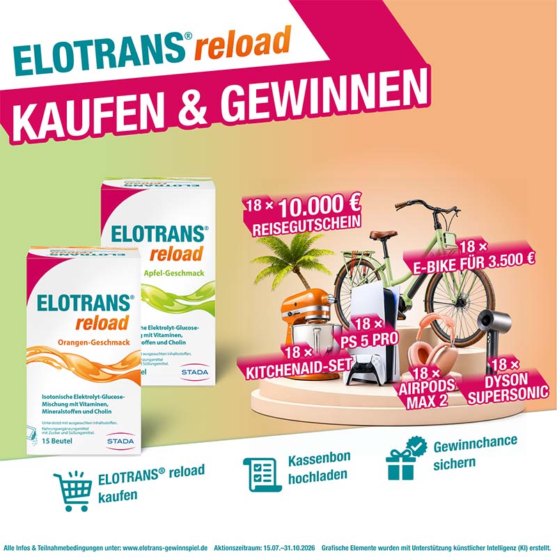 ELOTRANS reload Isotonische Elektrolyt-Glucose-Mischung 15X7.57 g Beutel