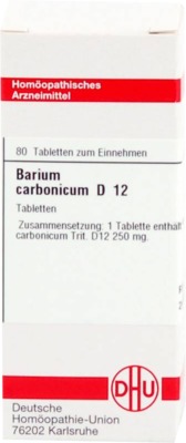 BARIUM CARBONICUM D 12 Tabletten 80 St Tabletten