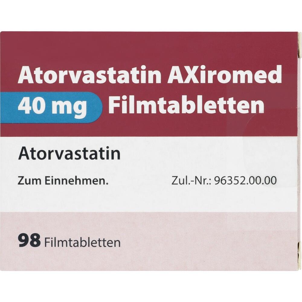 ATORVASTATIN AXiromed 40 mg Filmtabletten 98 St Filmtabletten