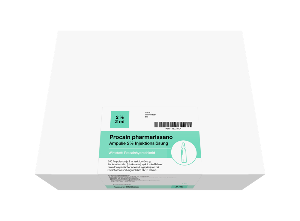 Procain pharmarissano Ampulle 2% Injektionslös. 200X2 ml Injektionslösung