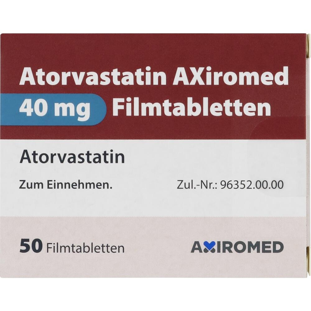 ATORVASTATIN AXiromed 40 mg Filmtabletten 50 St Filmtabletten