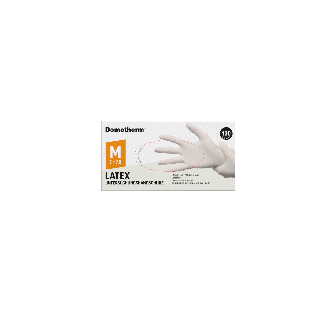 Domotherm Untersuchungshandschuhe  LATEX M 100 St Handschuhe