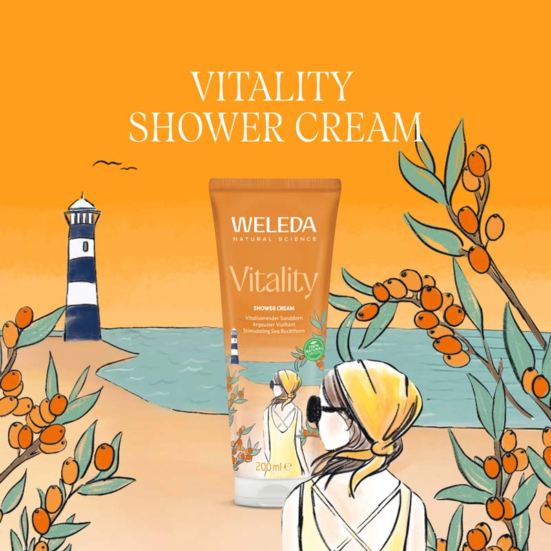 Weleda Vitality Shower Cream Sanddorn 200 ml Duschgel