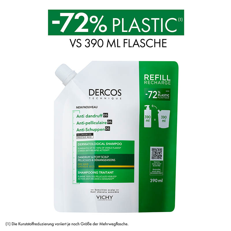 VICHY DERCOS Anti-Schuppen Shampoo trockene Kopfhaut NF 390 ml Shampoo