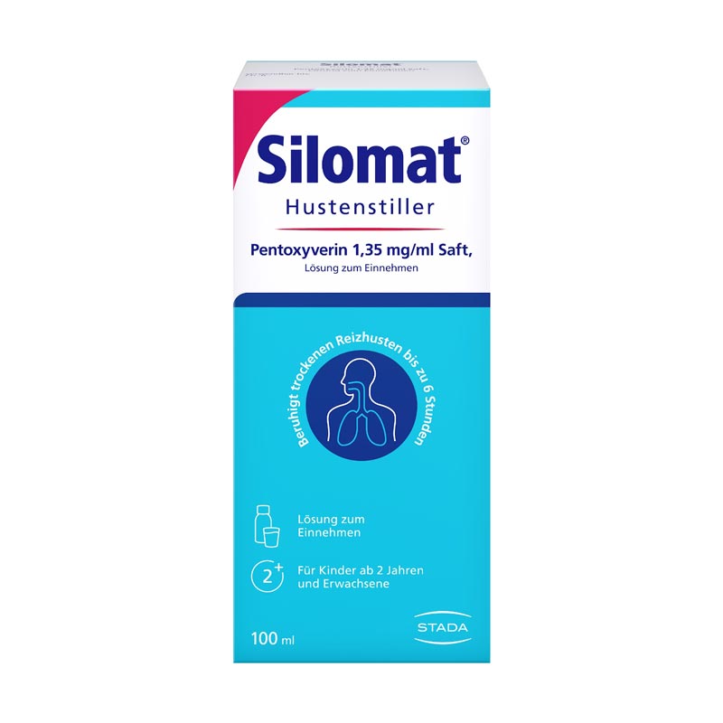 Silomat Hustenstiller Pentoxyverin 1,35mg/ml Saft  100 ml Lösung zum Einnehmen