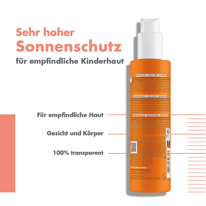 Avène Kinder-Sonnenspray SPF 50+  200 ml Spray