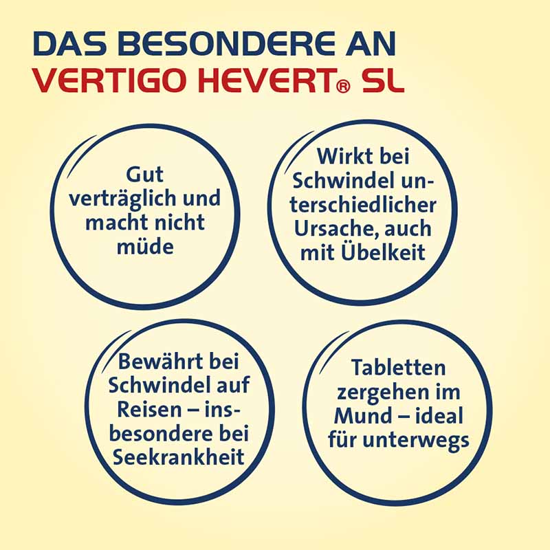 VERTIGO HEVERT SL Tabletten 40 St Tabletten