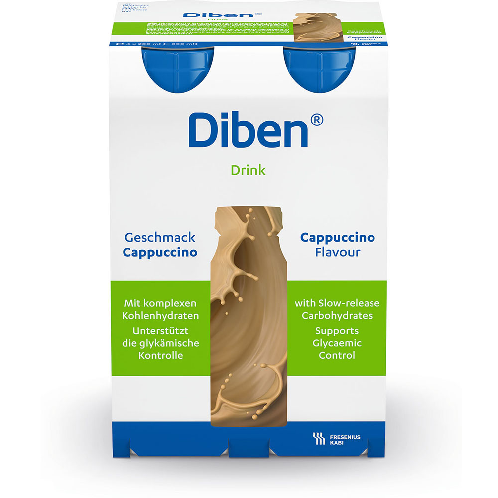 Diben DRINK Trinknahrung Cappuccino 4X200 ml Flüssigkeit