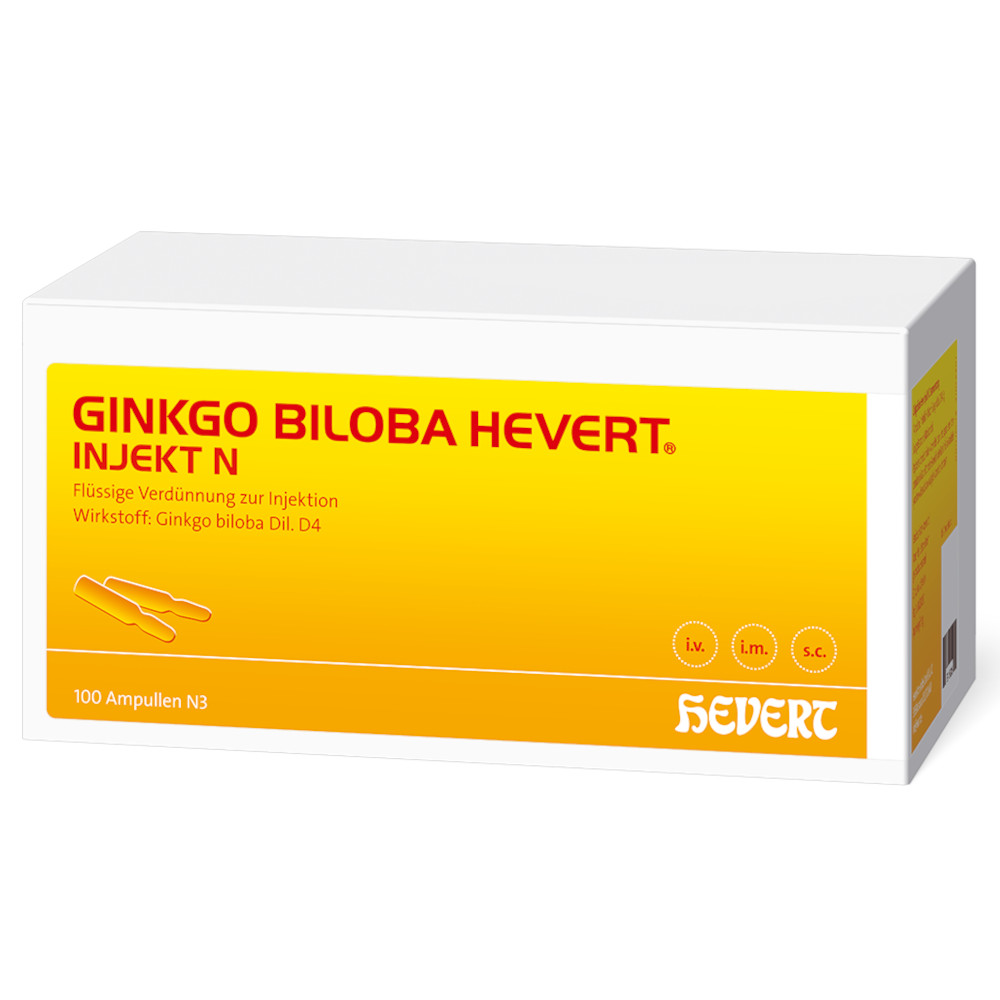 GINKGO BILOBA HEVERT INJEKT N 100X2 ml Ampullen