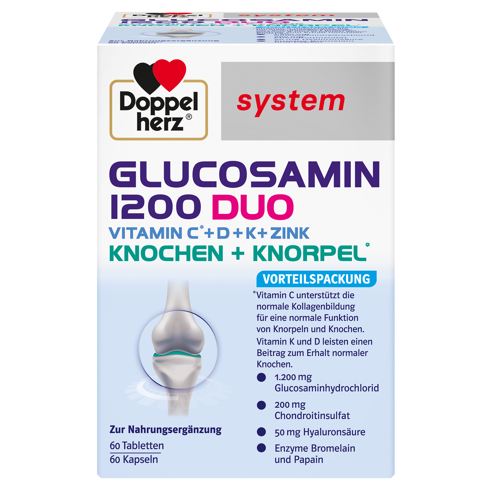 Doppelherz system GLUCOSAMIN 1200 DUO  120 St Kombipackung