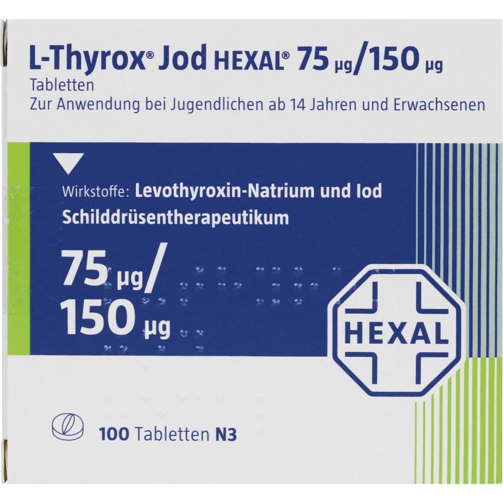 L-Thyrox Jod HEXAL 75μg/150μg 100 St Tabletten