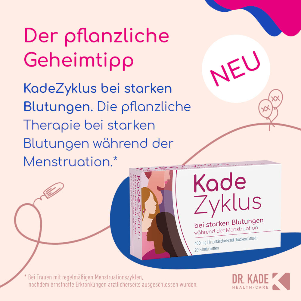 Kade Zyklus bei starken Blutungen während der Menstruation 2X20 St Filmtabletten