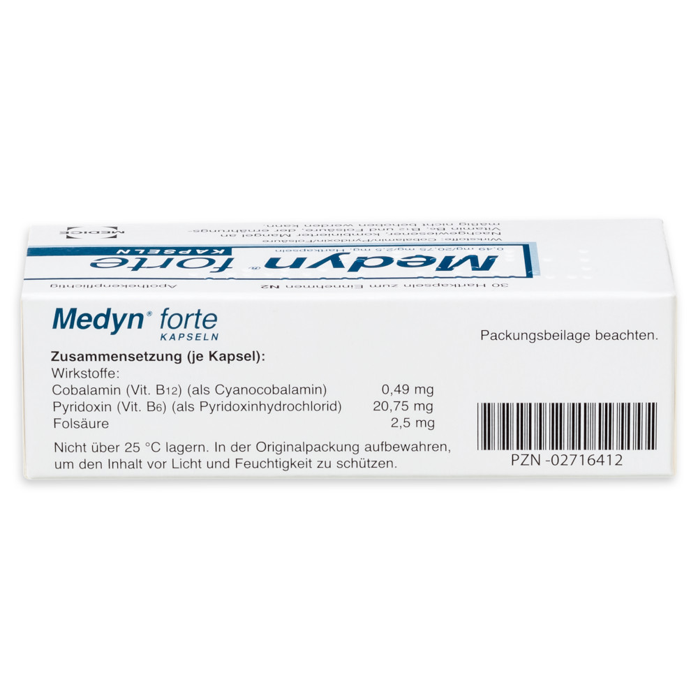 Medyn forte 30 bei Erschöpfung durch Vitamin-Mangel 30 St Hartkapseln