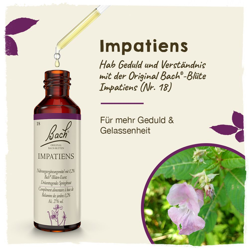 BACHBLÜTEN Original Impatiens Nr. 18 20 ml Tropfen
