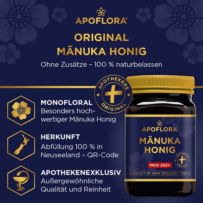 APOFLORA MANUKA HONIG MGO 250+ 500 g