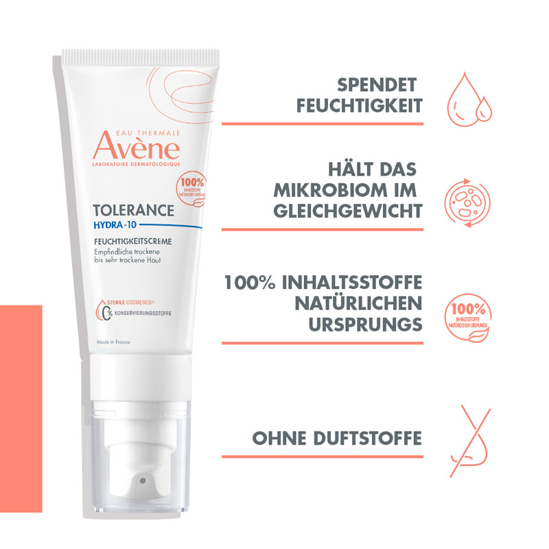 Avène TOLERANCE HYDRA-10 FEUCHTIGKEITSCREME  40 ml Creme