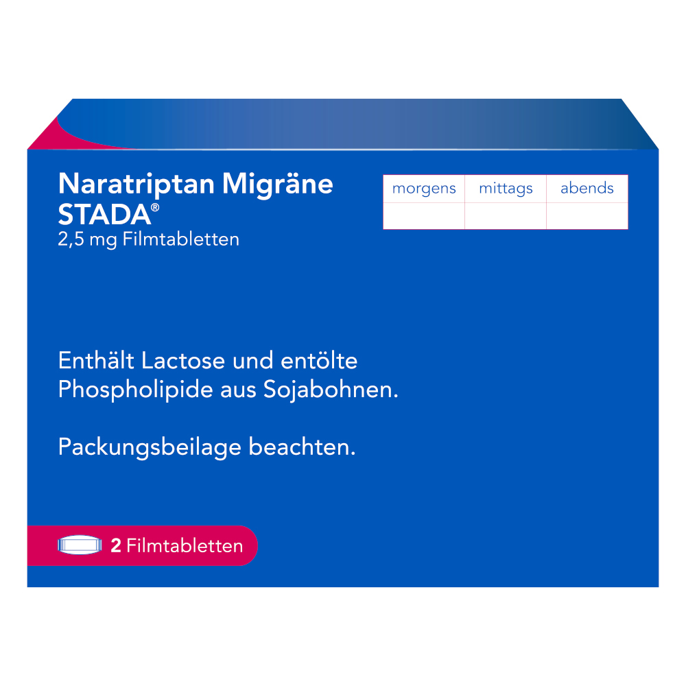 Naratriptan Migräne STADA 2,5 mg 2 St Filmtabletten