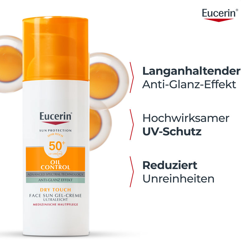 Eucerin SUN OIL CONTROL DRY TOUCH FACE SUN GEL-CREME LSF 50+   50 ml Creme