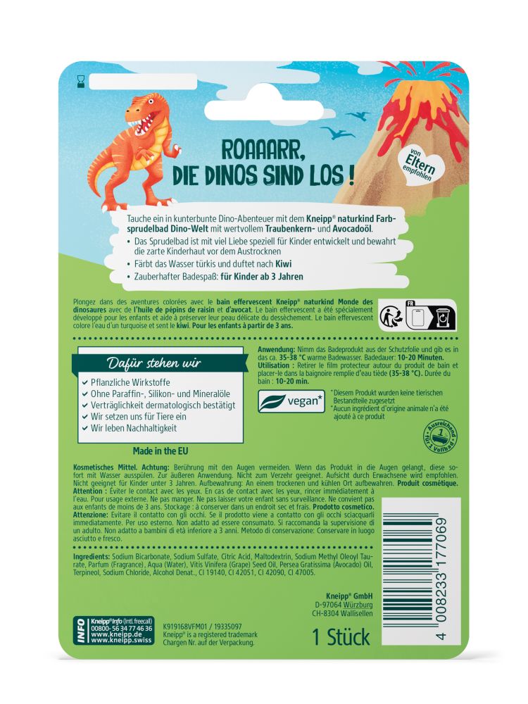 Kneipp naturkind Sprudelbad Dino-Welt 1 St Bad
