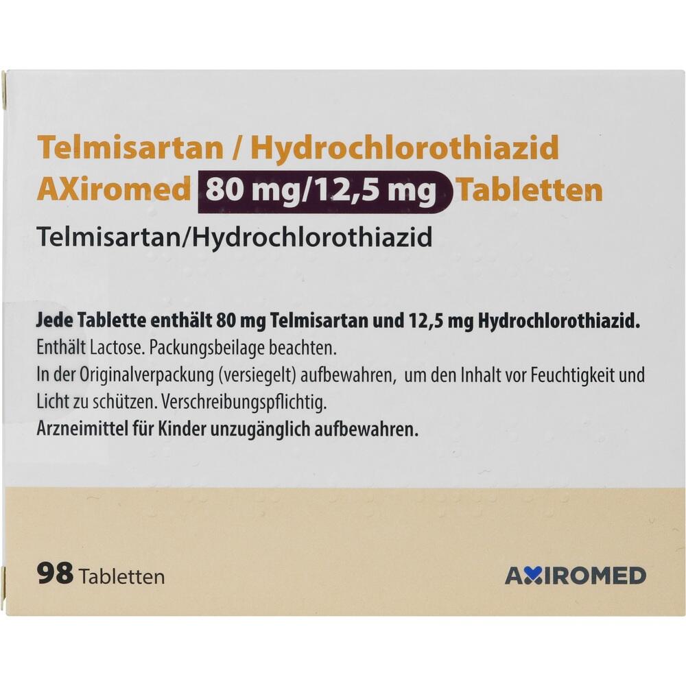 TELMISARTAN/Hydrochlorothiazid AXiromed 80/12,5 mg 98 St Tabletten