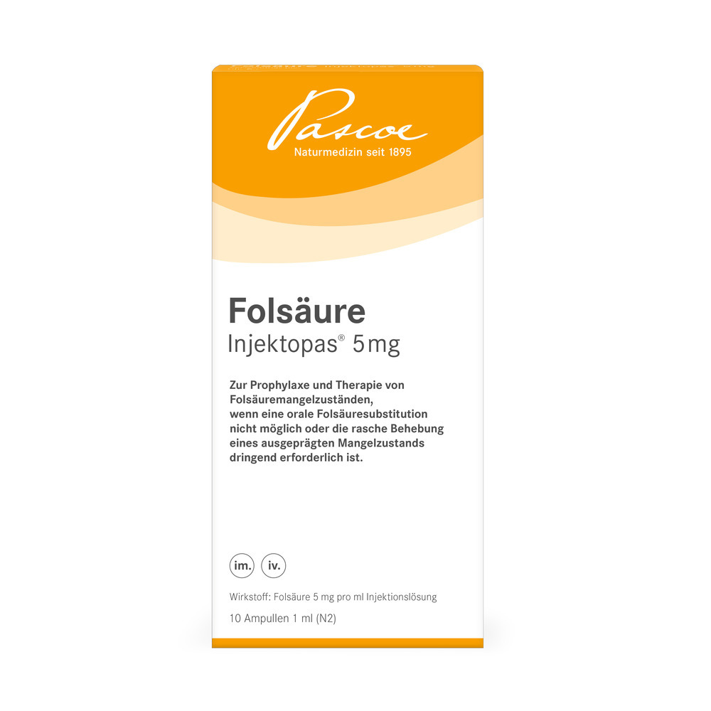FOLSÄURE INJEKTOPAS 5 mg Injektionslösung 10 St Injektionslösung