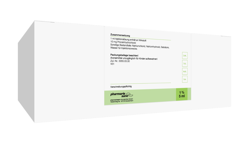 Procain pharmarissano Ampulle 1% 5ml 200X5 ml Injektionslösung