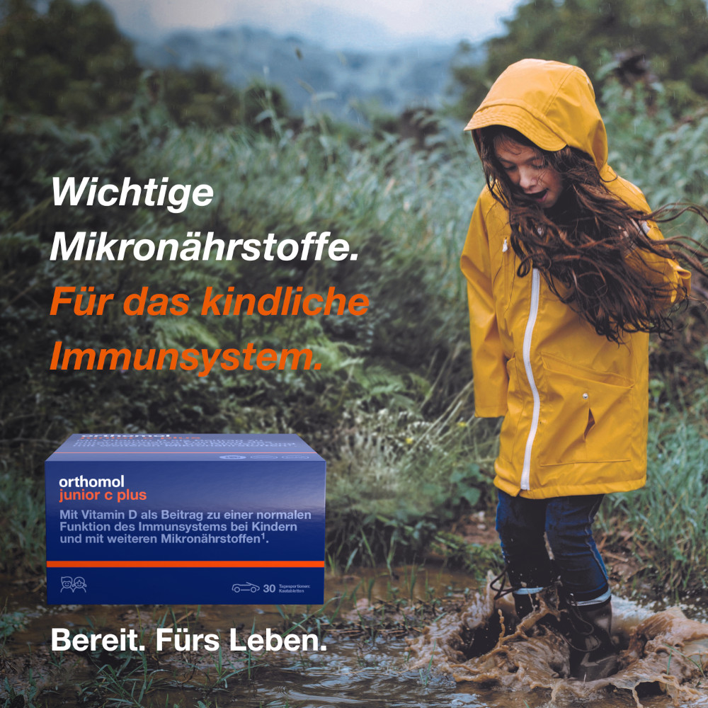 orthomol junior c plus - mit Vitamin C - Waldfrucht-Geschmack - Kautabletten