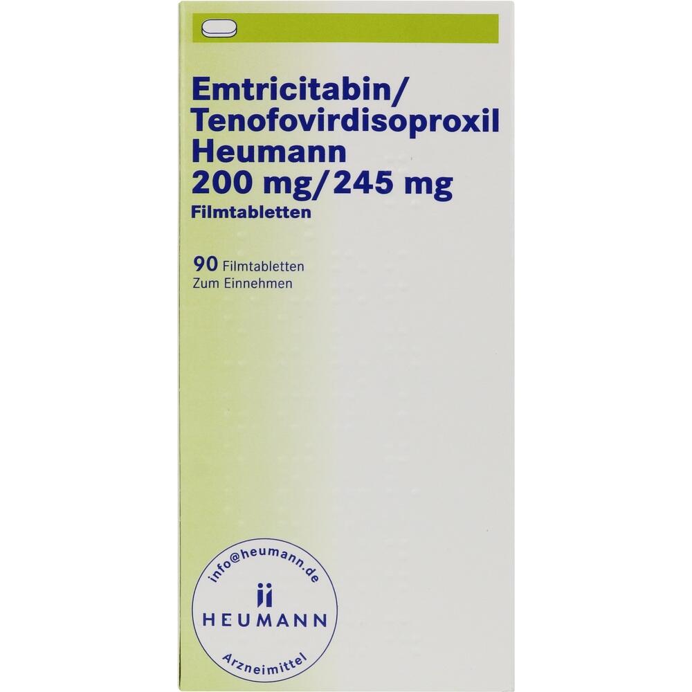 Emtricitabin/Tenofovirdisoproxil/ Heumann 200 mg/245 mg 90 St Filmtabletten