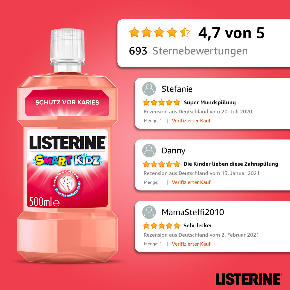LISTERINE Smart Kidz Mild Berry  500 ml Lösung