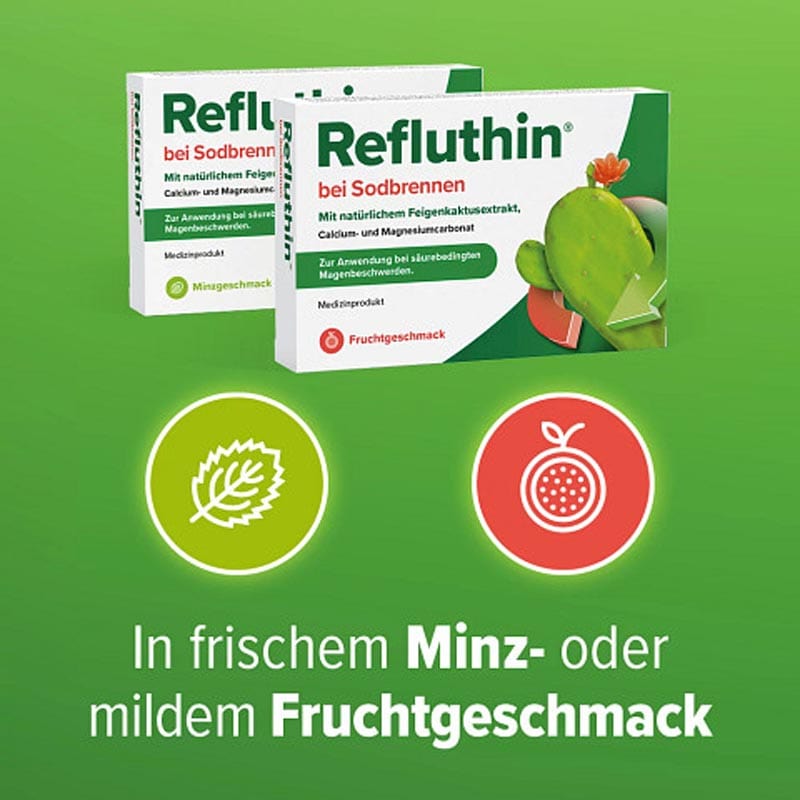 Refluthin bei Sodbrennen Minzgeschmack 16 St Kautabletten