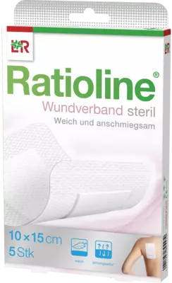 Ratioline Wundverband 15x10 Cm Steril 5 St Verband