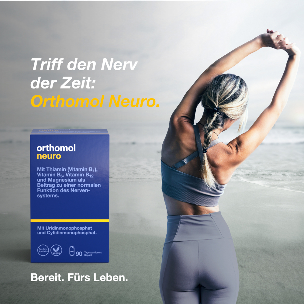 orthomol neuro – mit Thiamin (Vitamin B1), Vitamin B6, B12 und Magnesium – Kapseln