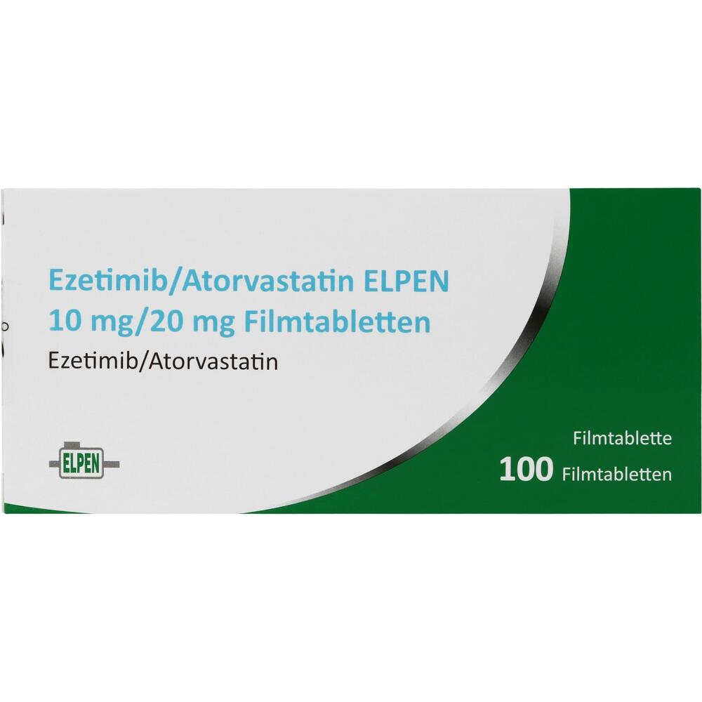 EZETIMIB/Atorvastatin ELPEN 10 mg/20 mg 100 St Filmtabletten