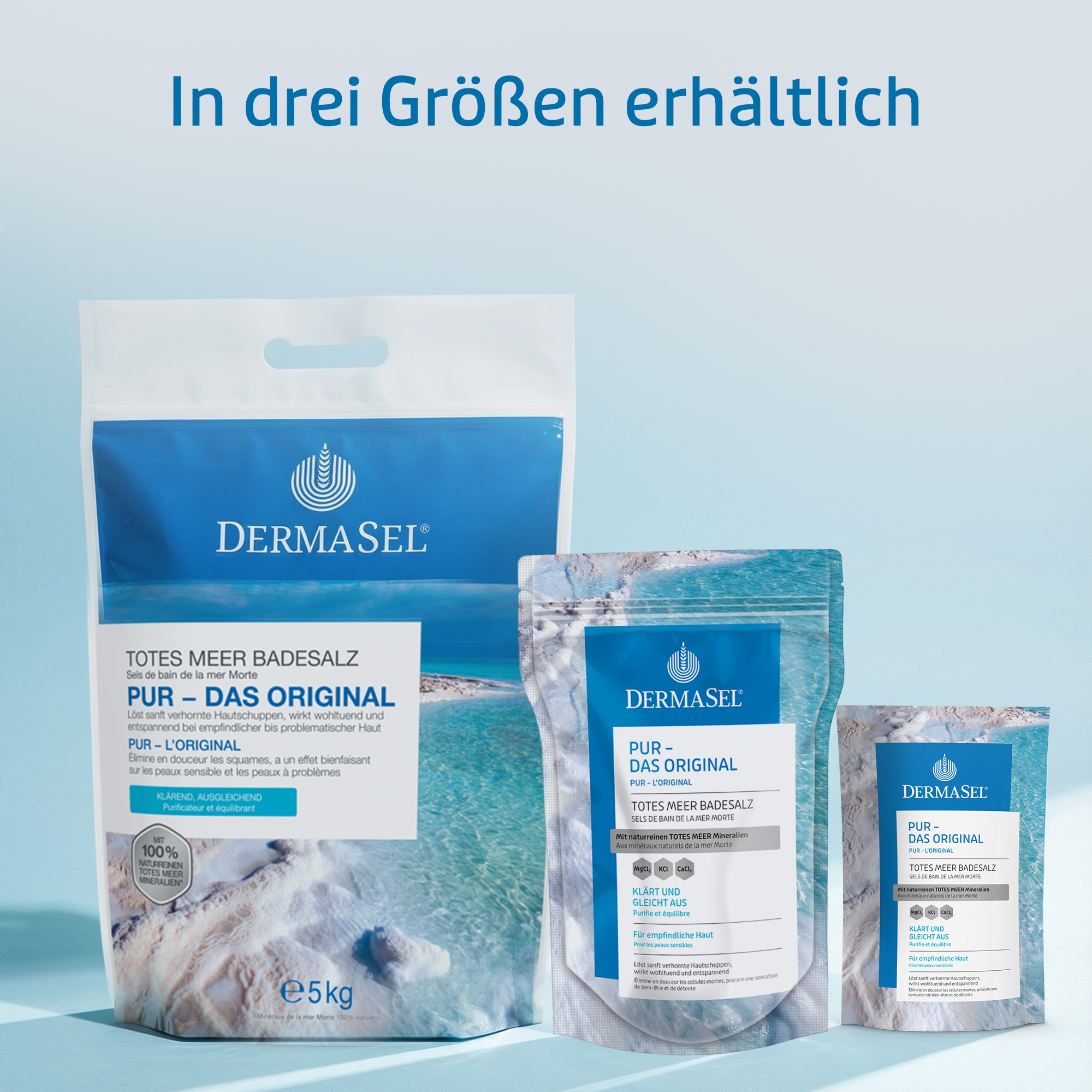 DERMASEL PUR - DAS ORIGINAL TOTES MEER BADESALZ 500 g Salz
