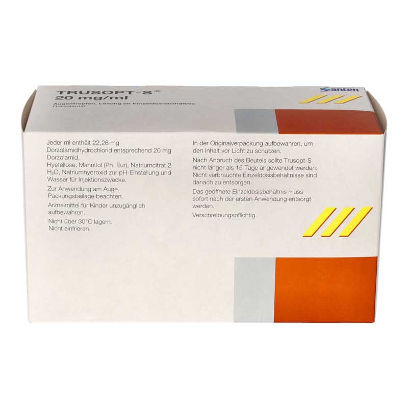 TRUSOPT-S 20mg/ml Augentropfen 30X0.2 ml Augentropfen