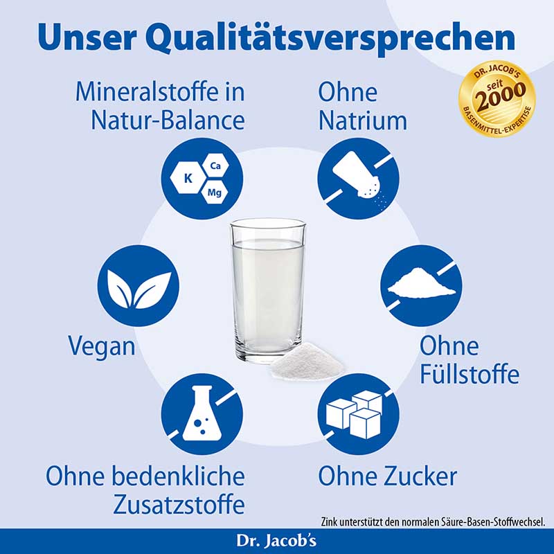 Dr. Jacob's Basenpulver pur Basen-Citrat-Laktat + Mineralstoffe