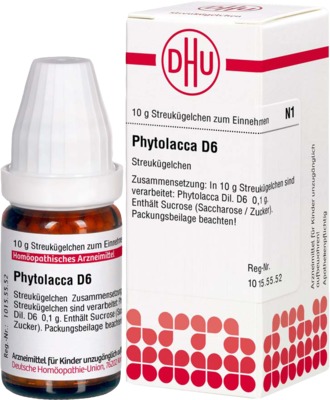 PHYTOLACCA D 6 Globuli 10 g Globuli