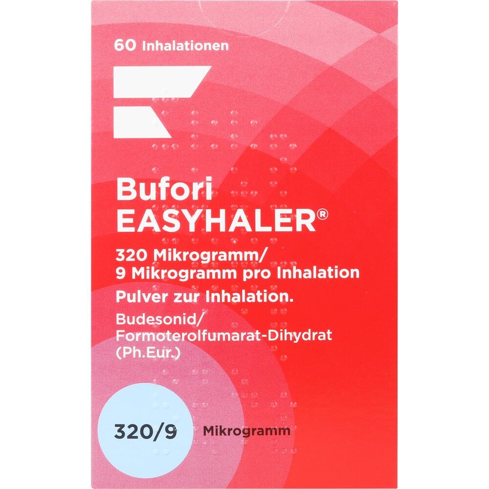 Bufori Easyhaler 320/9 Mikrogramm/Dosis 1 St Inhalationspulver