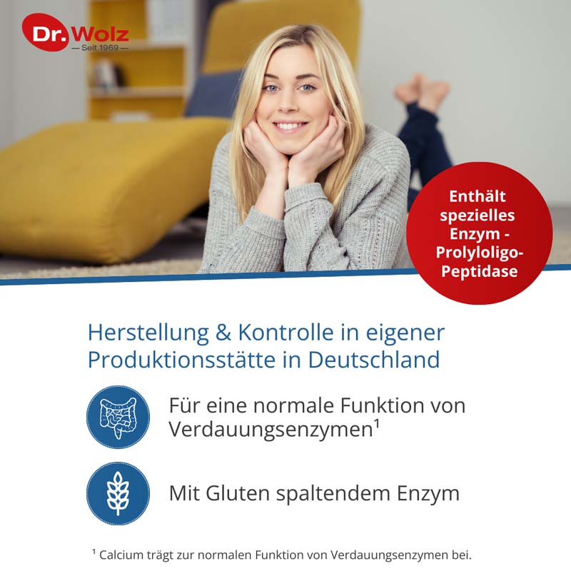 Dr. Wolz Gluten Pro + Calcium 60 St Kapseln